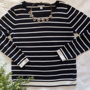 Navy blue JCrew Factory stripe sweater